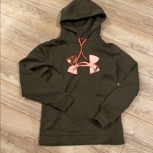 Under Armour Green & Pink Hoodie